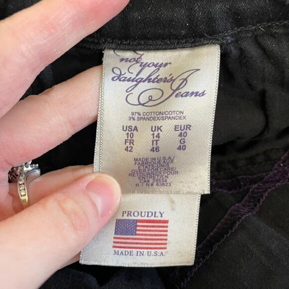 NOT YOUR DAUGHTERS JEANS NYDJ Barbara Bootcut Jeans Dark Wash Five Pocket sz 10 - Picture 6 of 16